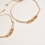 7.25 Inch Metal Puffy Mama Mini Pendant Bracelet