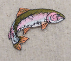 Natural Fish - Rainbow Trout, Iron on Patch