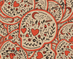 Heart Eyes Botanical Cartoon Skull Waterproof Vinyl Sticker
