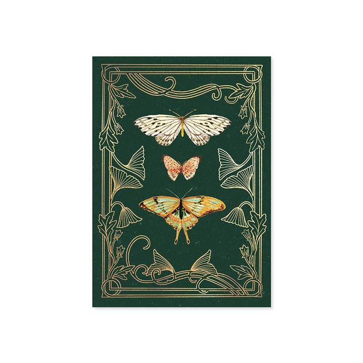 Flutter Everyday Greeting Card with Butterflies and Moths