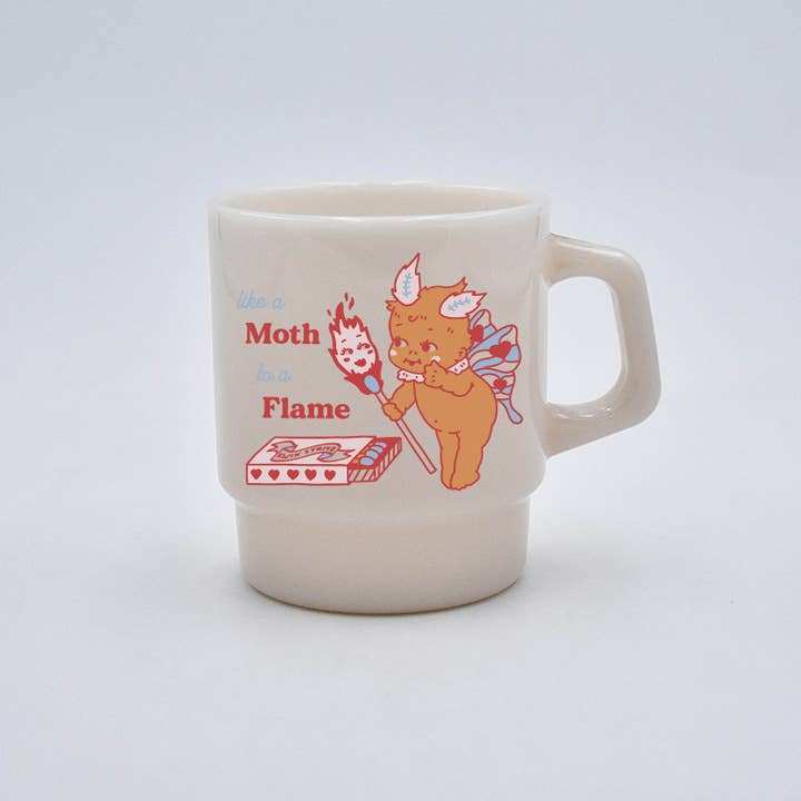 "Moth To A Flame" Vintage Diner Glass