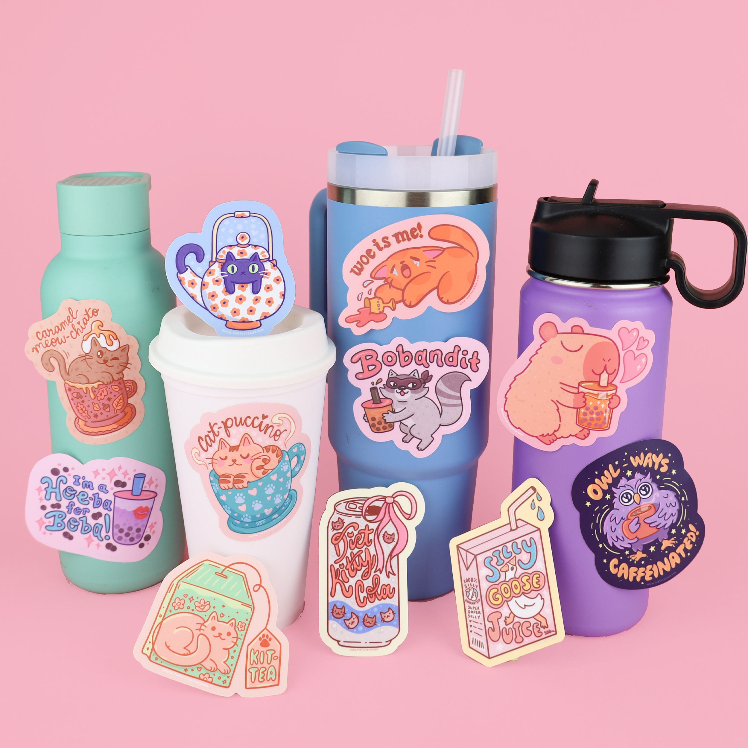 Diet Kitty Cola Cats | Soda | Cute | Drinks | Vinyl Sticker