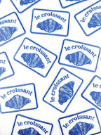 Le Croissant Embroidered Iron-On Patch Food Baking French