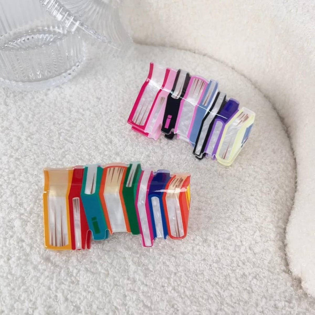 Book Style Acrylic Hair Claw Clip