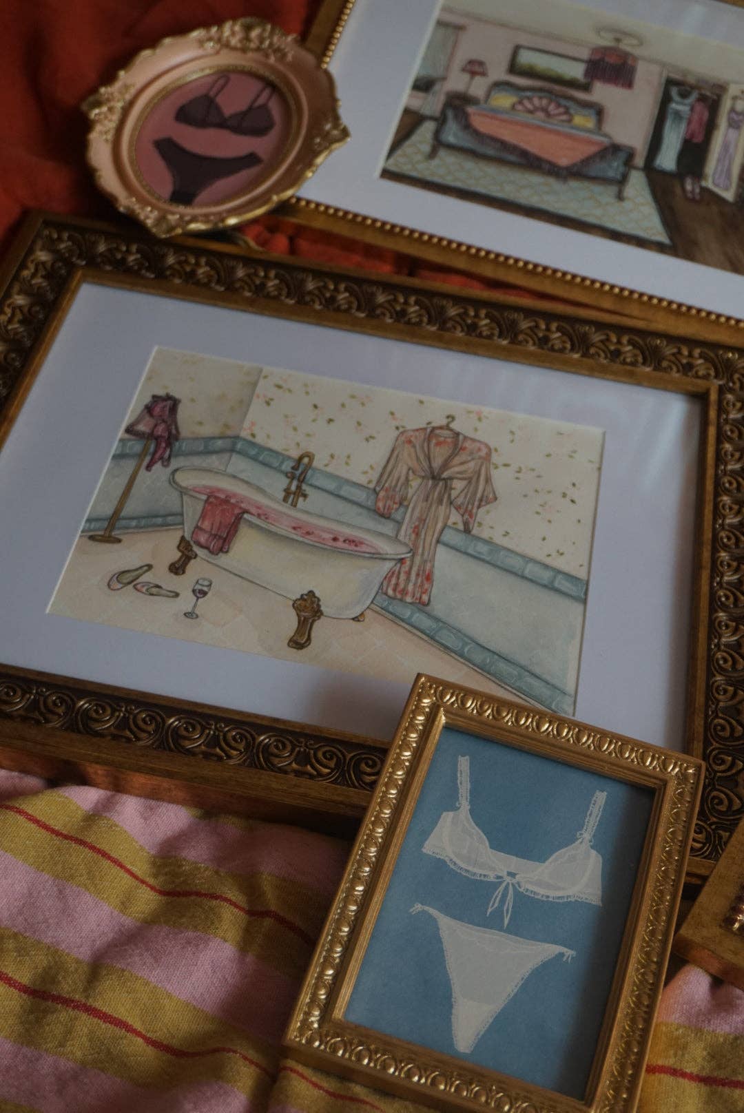 Getting Ready: White and Blue Fine Art Print