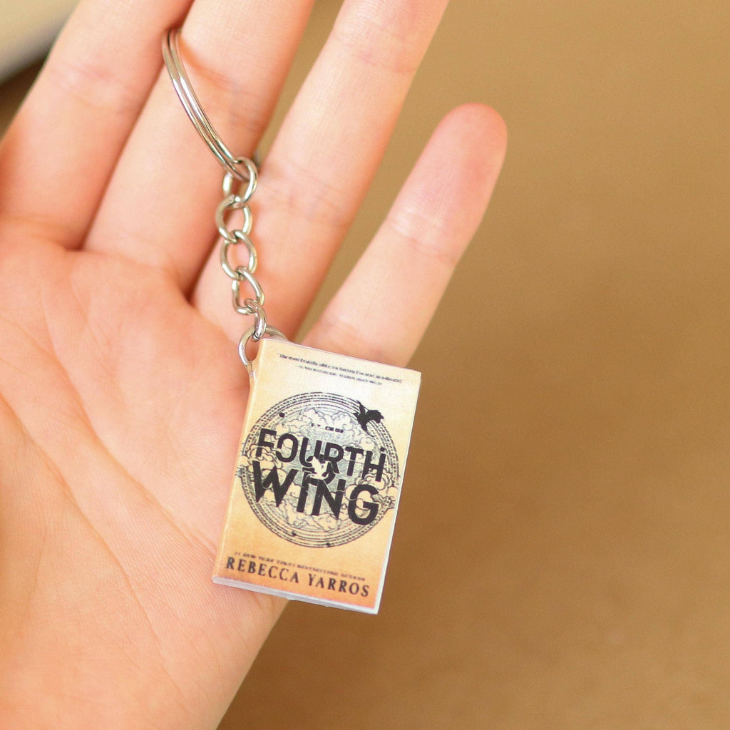 Handmade Mini Fourth Wing Book Keychain By Rebecca Yarros