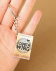 Handmade Mini Fourth Wing Book Keychain By Rebecca Yarros