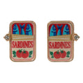 Sardine Can Stud Earrings