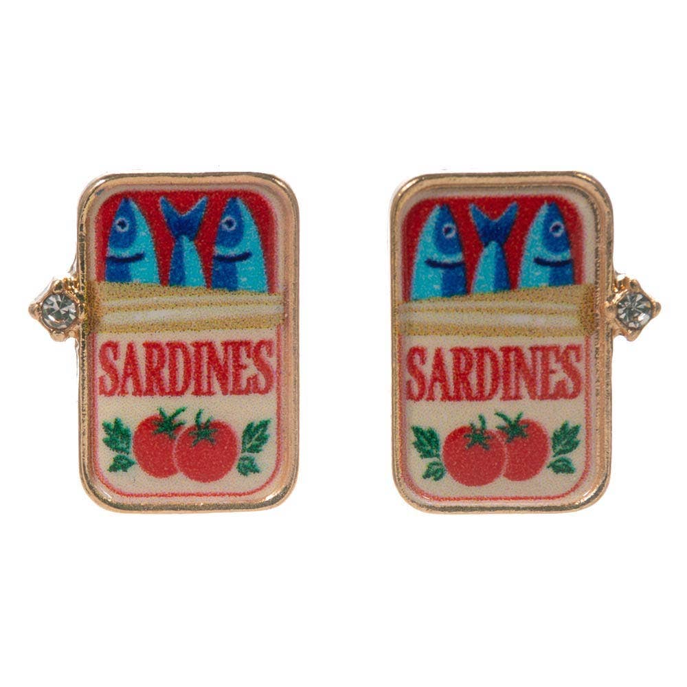 Sardine Can Stud Earrings