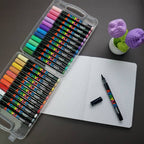 Acrylic Brush Markers - 24ct with Organizer Case