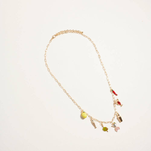 18 In Mediterranean Beach Vacation Charm Necklace