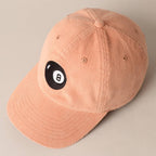 8 Ball Embroidered Corduroy Cap