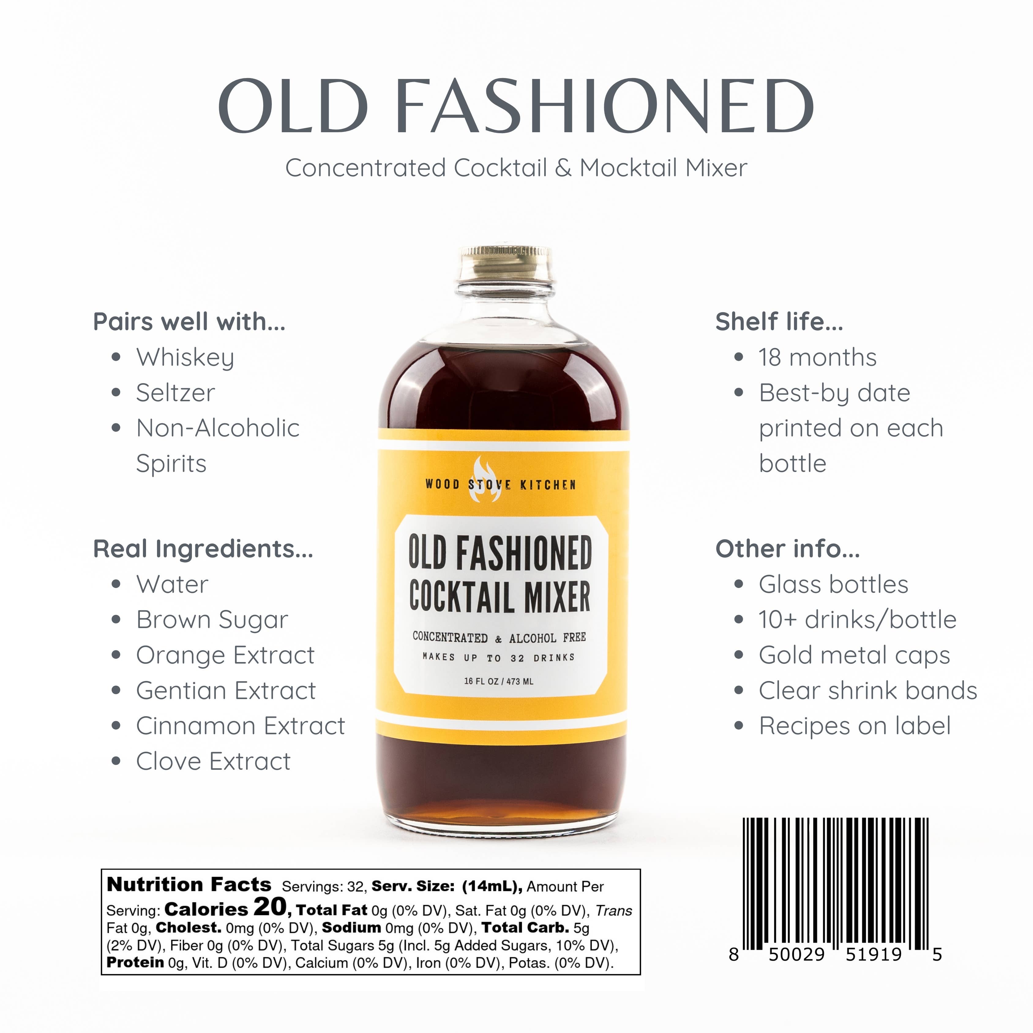 Old Fashioned Cocktail/Mocktail Syrup