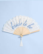 White Lace Bride to Be Folding Fan | Bridal Accessory