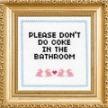 Please Don't Do Coke in the Bathroom Cross Stitch Kit