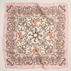 Baroque Print Silk-Texture Elegant Square Scarf