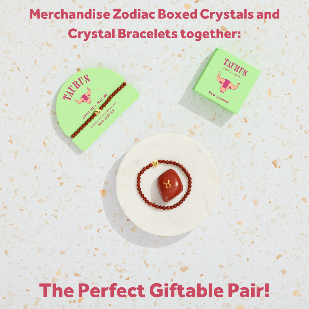 Taurus Mini Zodiac Bracelet – 4mm Crystal Beads