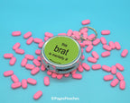 Brat Pill Case Keychain Travel Medication Organizer