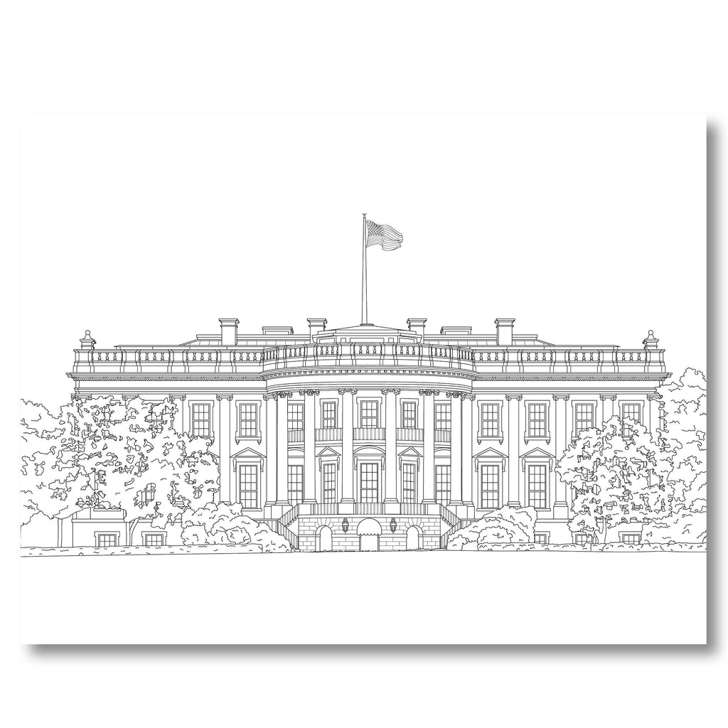 Color Washington DC coloring book