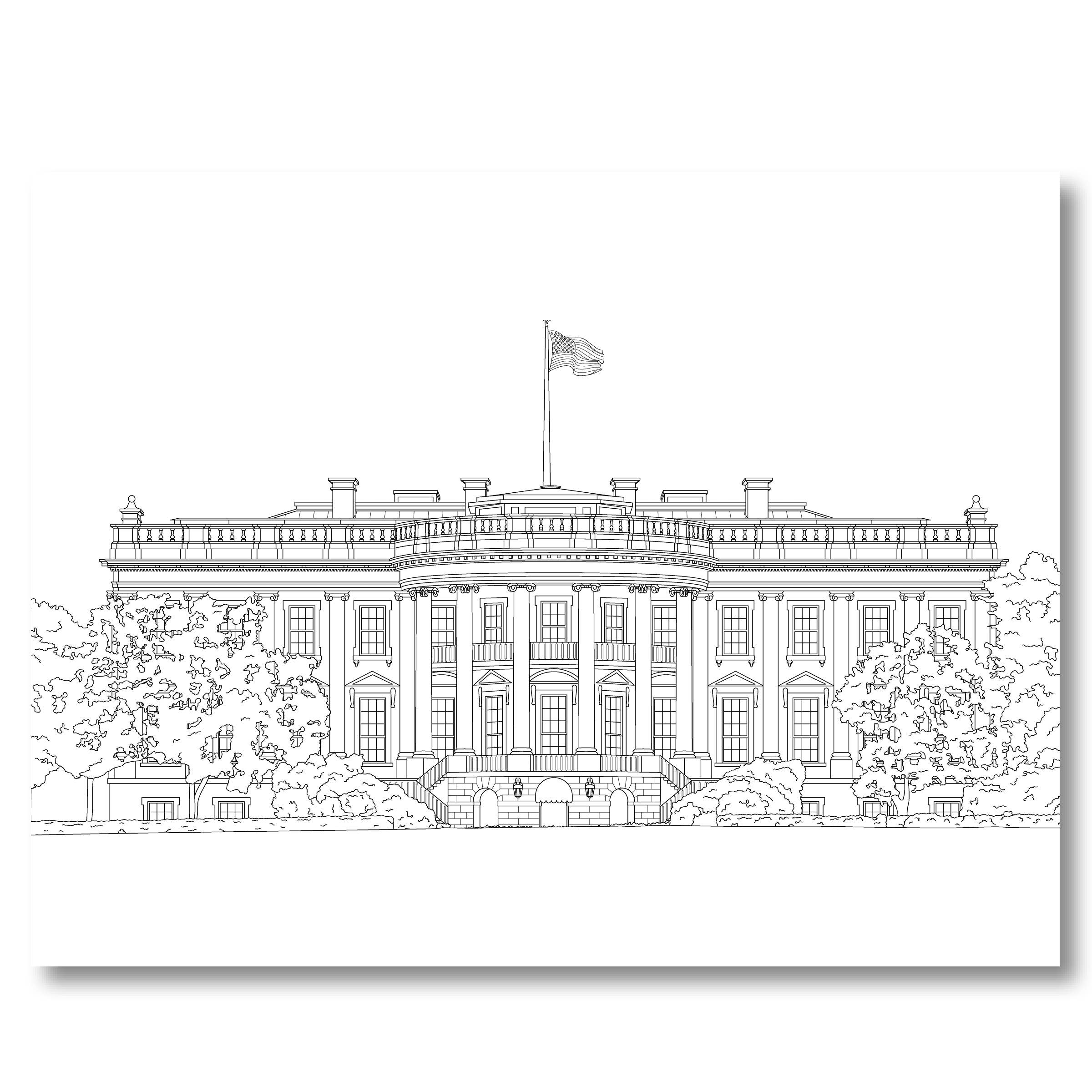 Color Washington DC coloring book