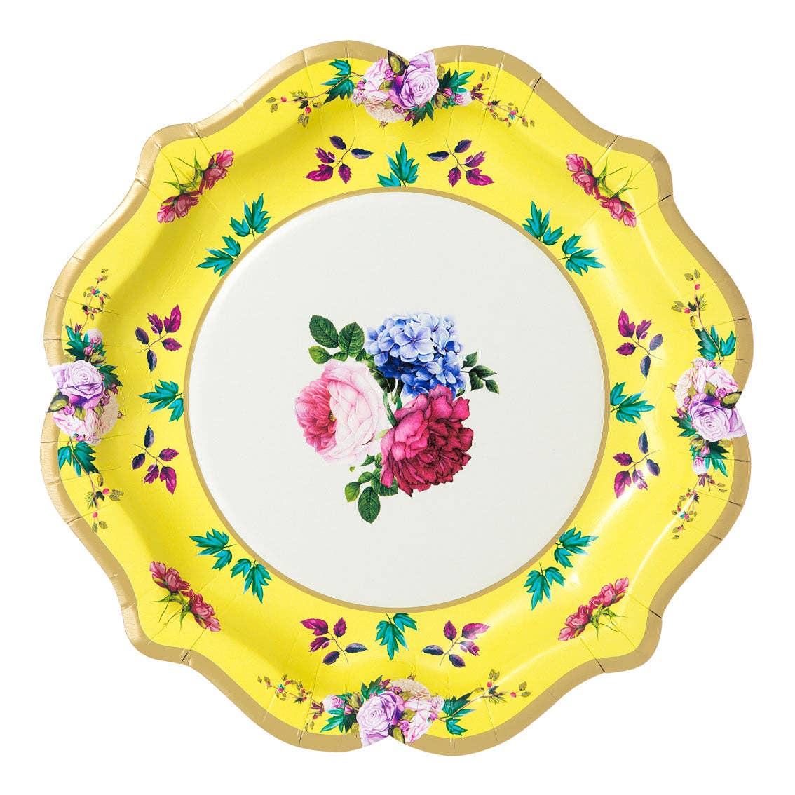 Mixed Floral Paper Plates - 12 Pack | Mothers Day Tea Party Decor |