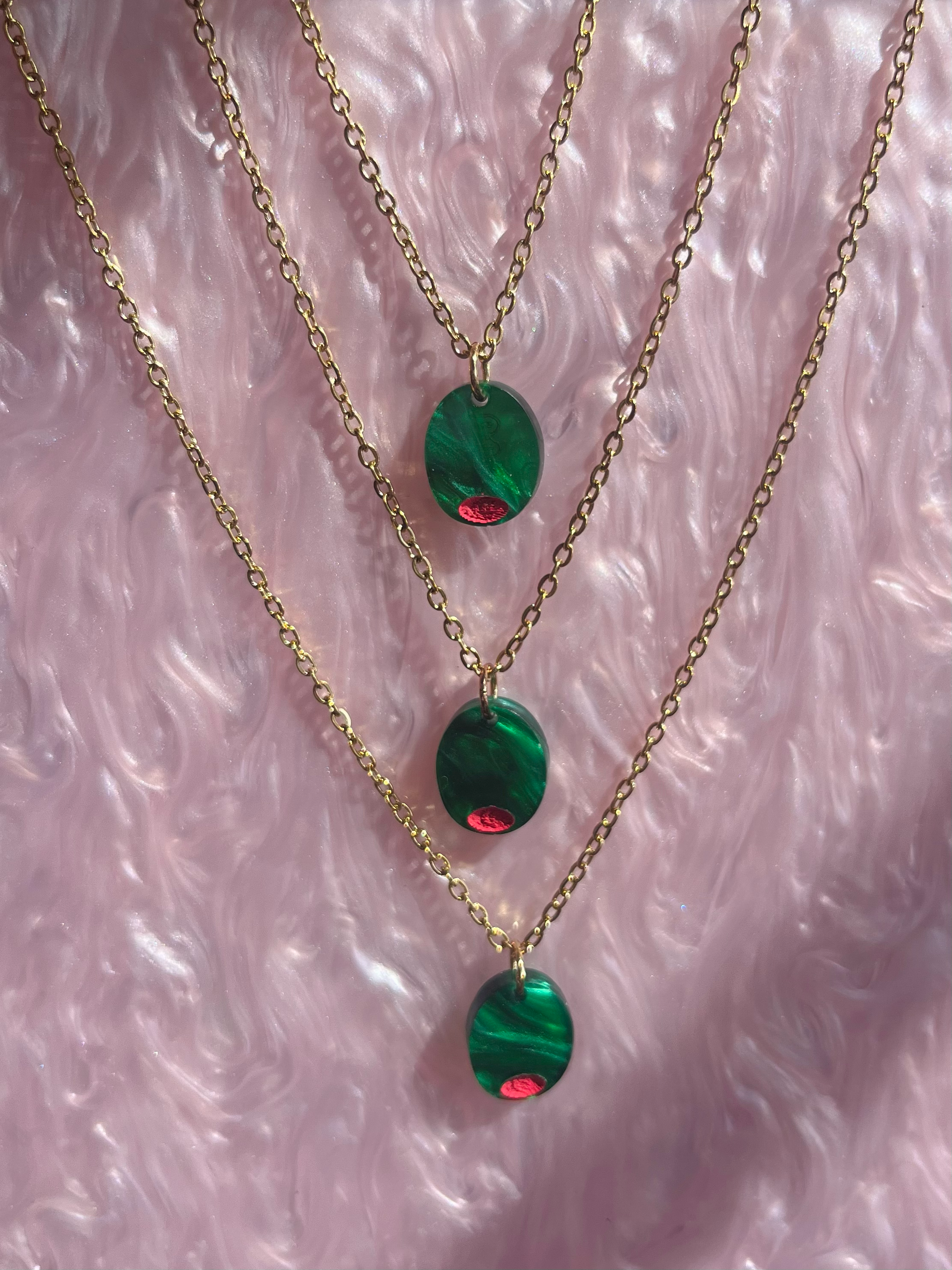 Olive Necklace Food Charm Pedant 