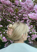 Hand-painted Cherry Blossoms Flower Claw Hair Clip