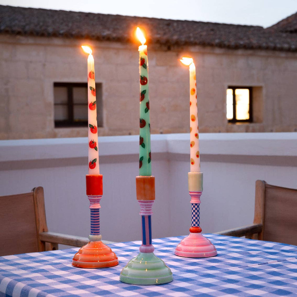 Olive Taper Dinner Candles