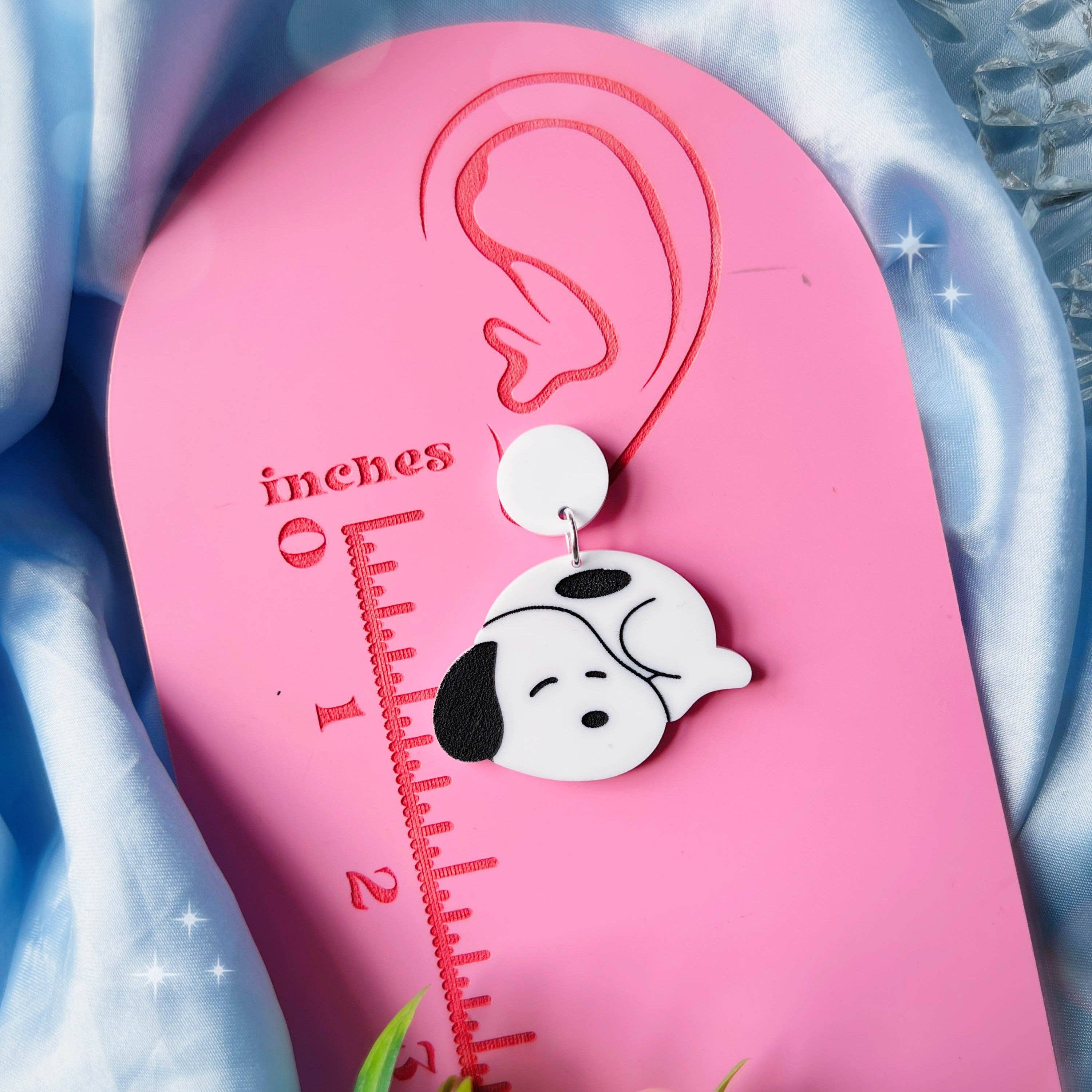 Baby Snoopy Handmade Acrylic Earrings & Keychains