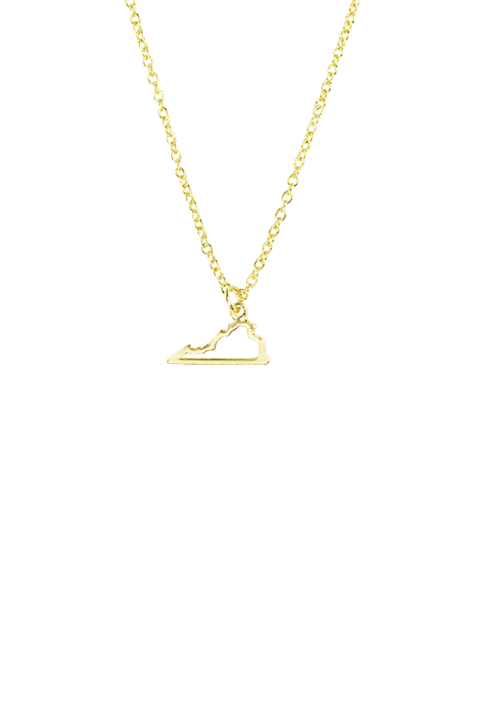 State Necklace - Gold - VIRGINIA