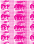 Pink Eye Halftone Print