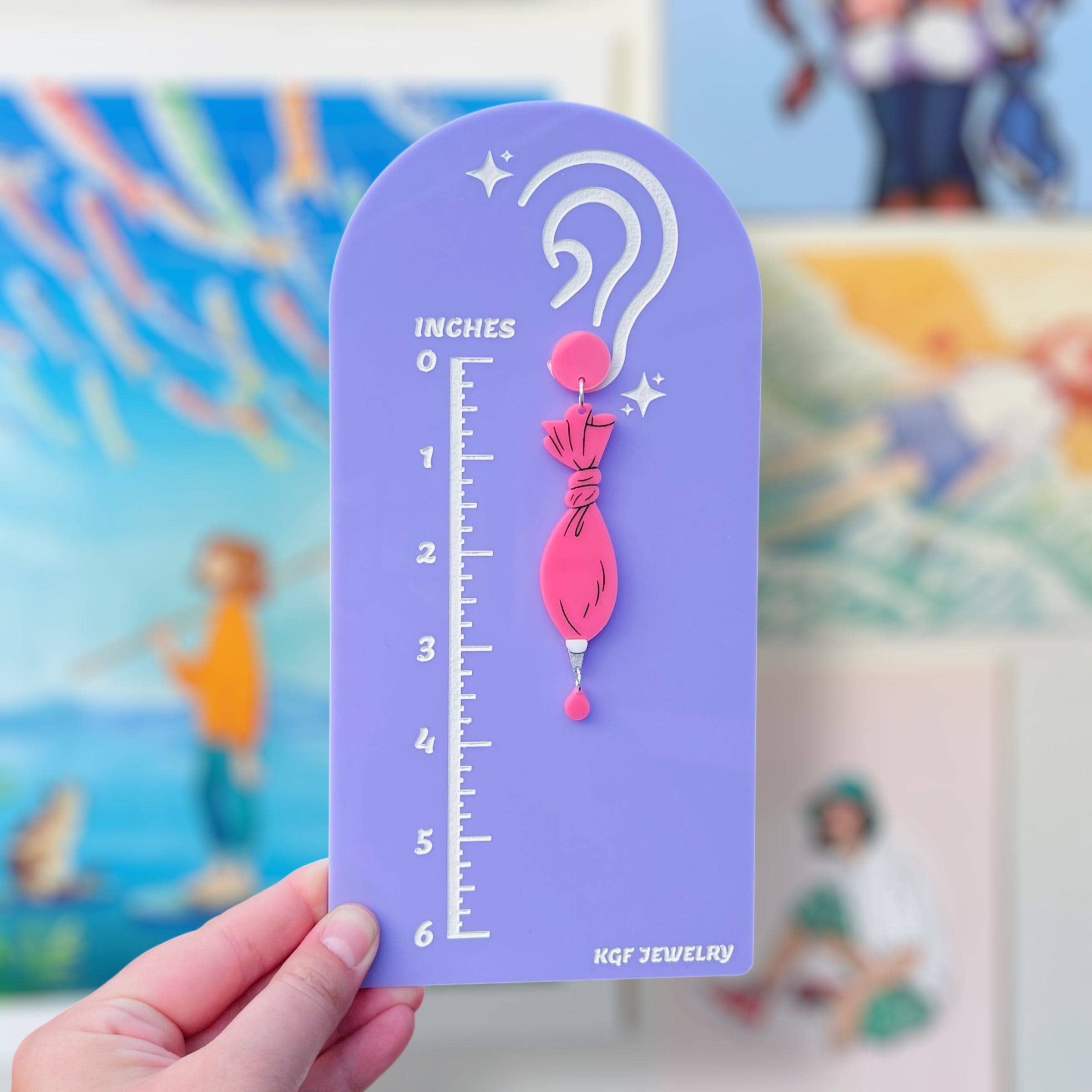 Penguin Sauce SINGLE Handmade Acrylic Earrings & Keychains