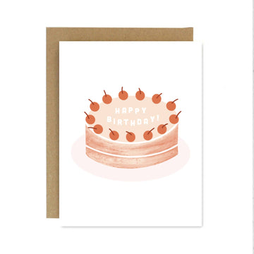 Happy Birthday Cake Greeting Card