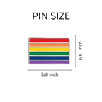 Rectangle Rainbow Flag Pins