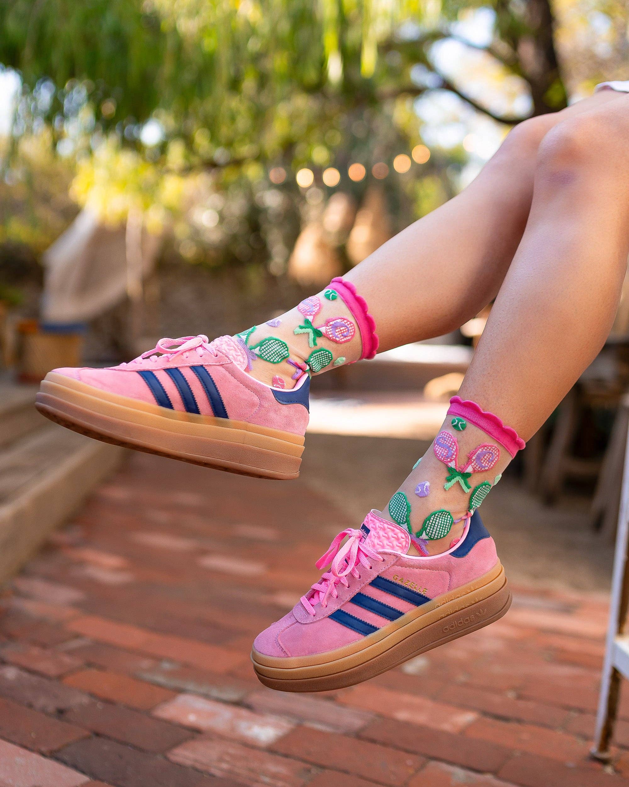 Tenniscore Ruffle Sheer Crew Sock