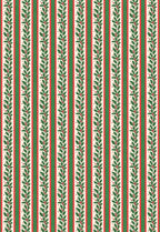 Holly Stripe Wrapping Paper