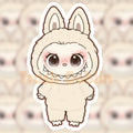 Cream Labubu Vinyl Sticker