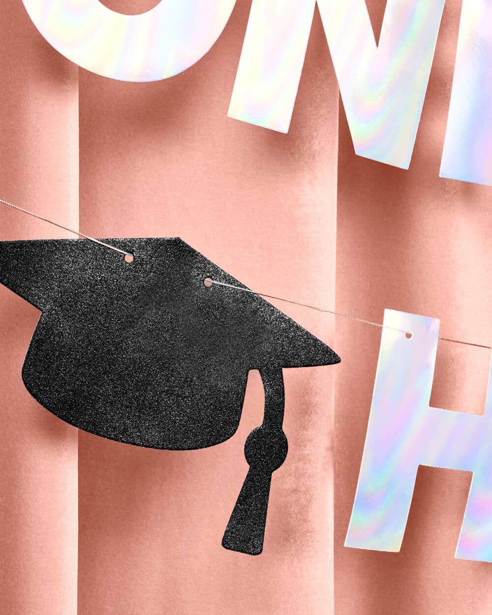 One Degree Hotter 5.5" Banner - iridescent foil, Graduation