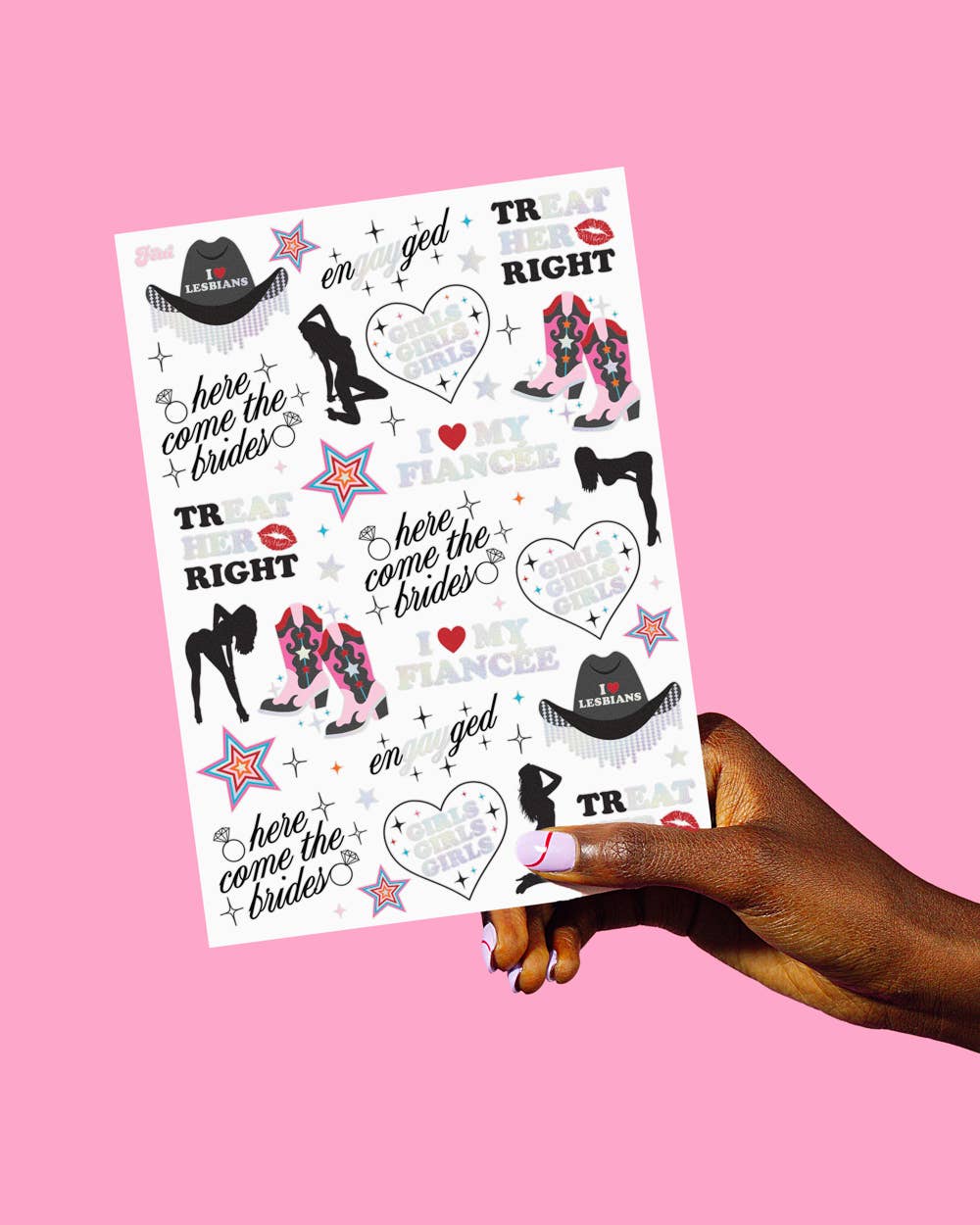 Bride Pride Temporary Tattoos | iridescent, bridal, bach