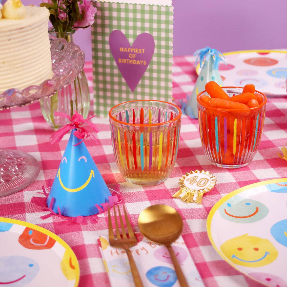 Happy Face Party Hats - 5 Pack | Pride Party Supplies |