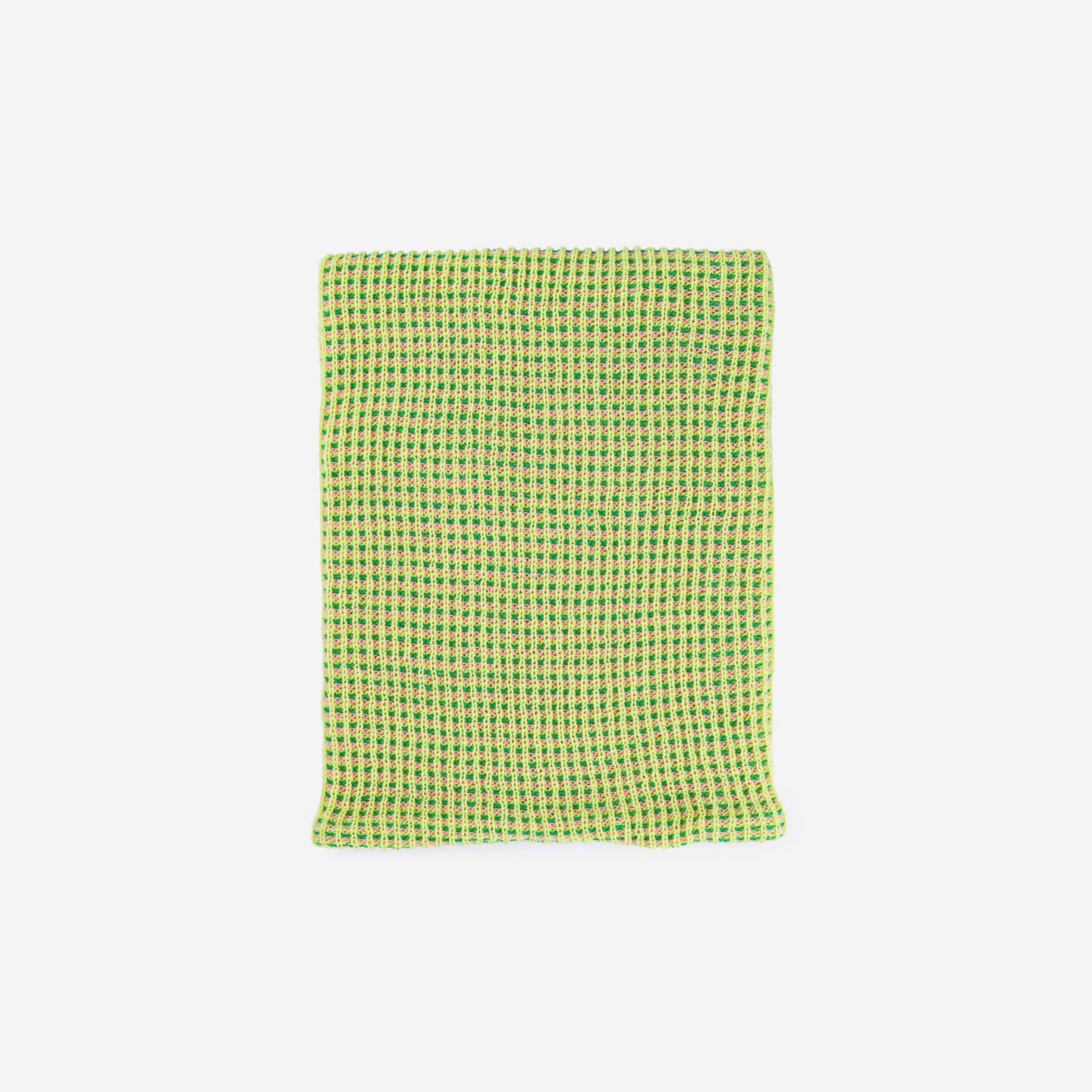 Simple Grid Snood- Lime Pink