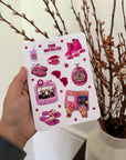Pink Nostalgia Y2K Sticker Sheet