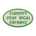Support Your Local Farmers, Embroidered Iron on Patch
