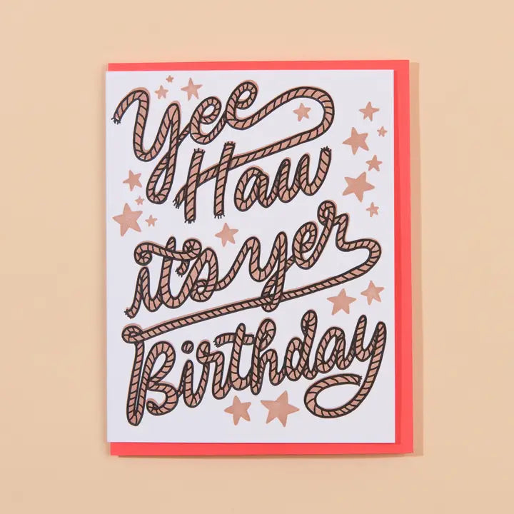 Yee Haw Western Birthday Card