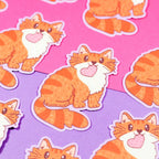 Tabby Cat Love Sticker