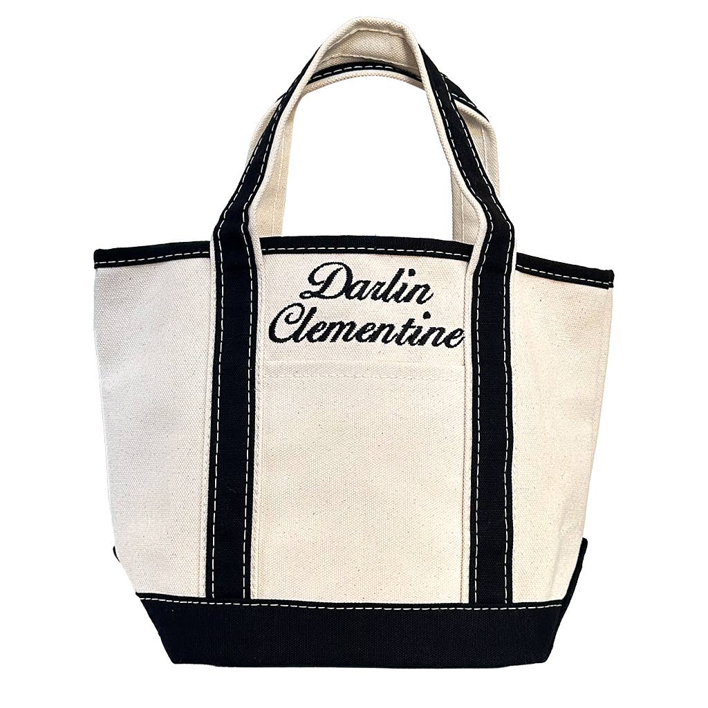Darlin Clementine Mini Canvas Tote Bag Vintage Inspired