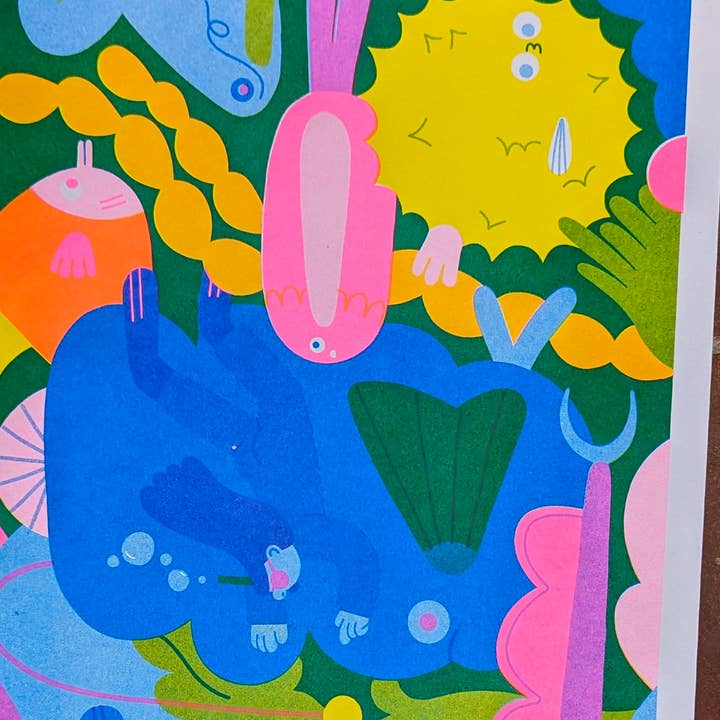 Fishies Riso Print