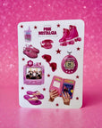 Pink Nostalgia Y2K Sticker Sheet