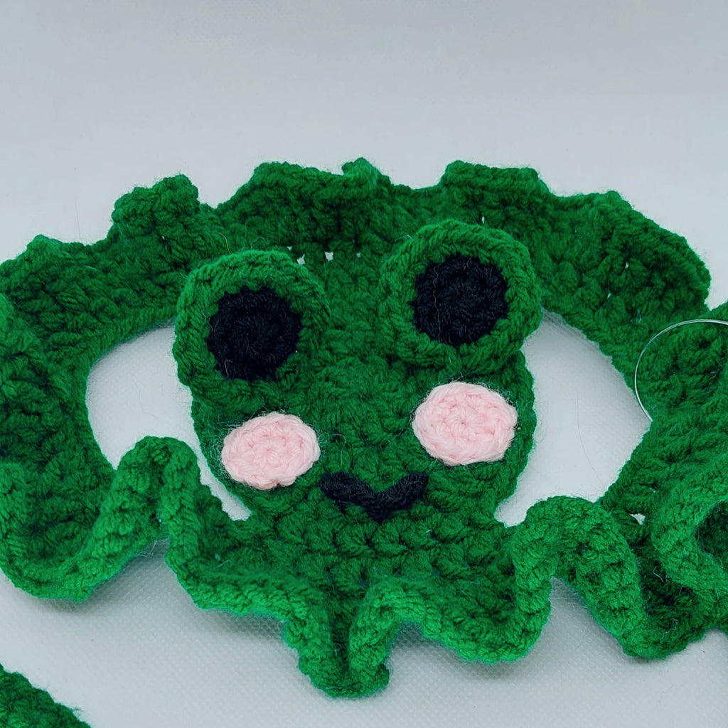 Crochet Frog Hat - Cat Hat - Pet Hat - Made to order