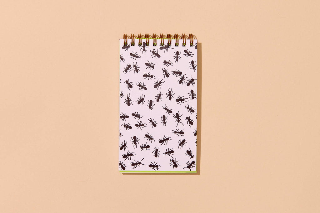 Ants Letterpress Pocket Size Spiral Notebook